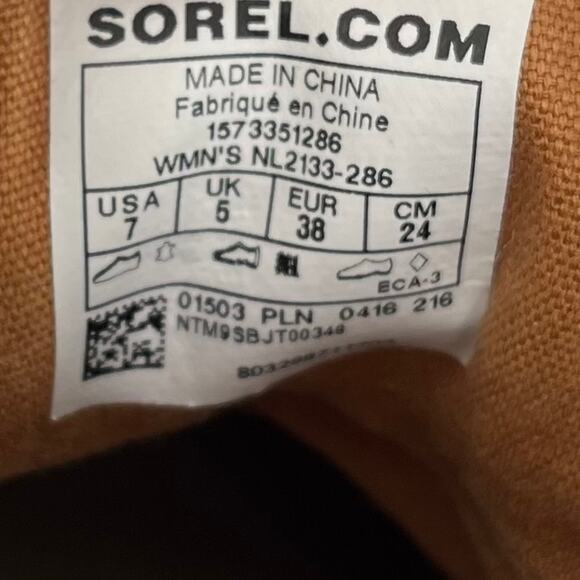 Sorel Women's 7/EU38 Tan Out 'N About Waterproof Leather Ankle Duck Boots - Picture 8 of 9